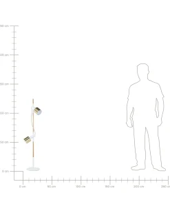 Online Beliani Lampada da pavimento OWENS Regolabile Legno di frassino Bianco Bianco Marrone Oro