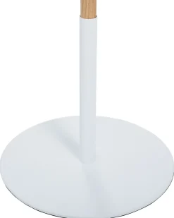 Online Beliani Lampada da pavimento OWENS Regolabile Legno di frassino Bianco Bianco Marrone Oro