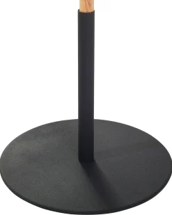 Clearance Beliani Lampada da pavimento OWENS Regolabile Legno di quercia Nero Nero Rame