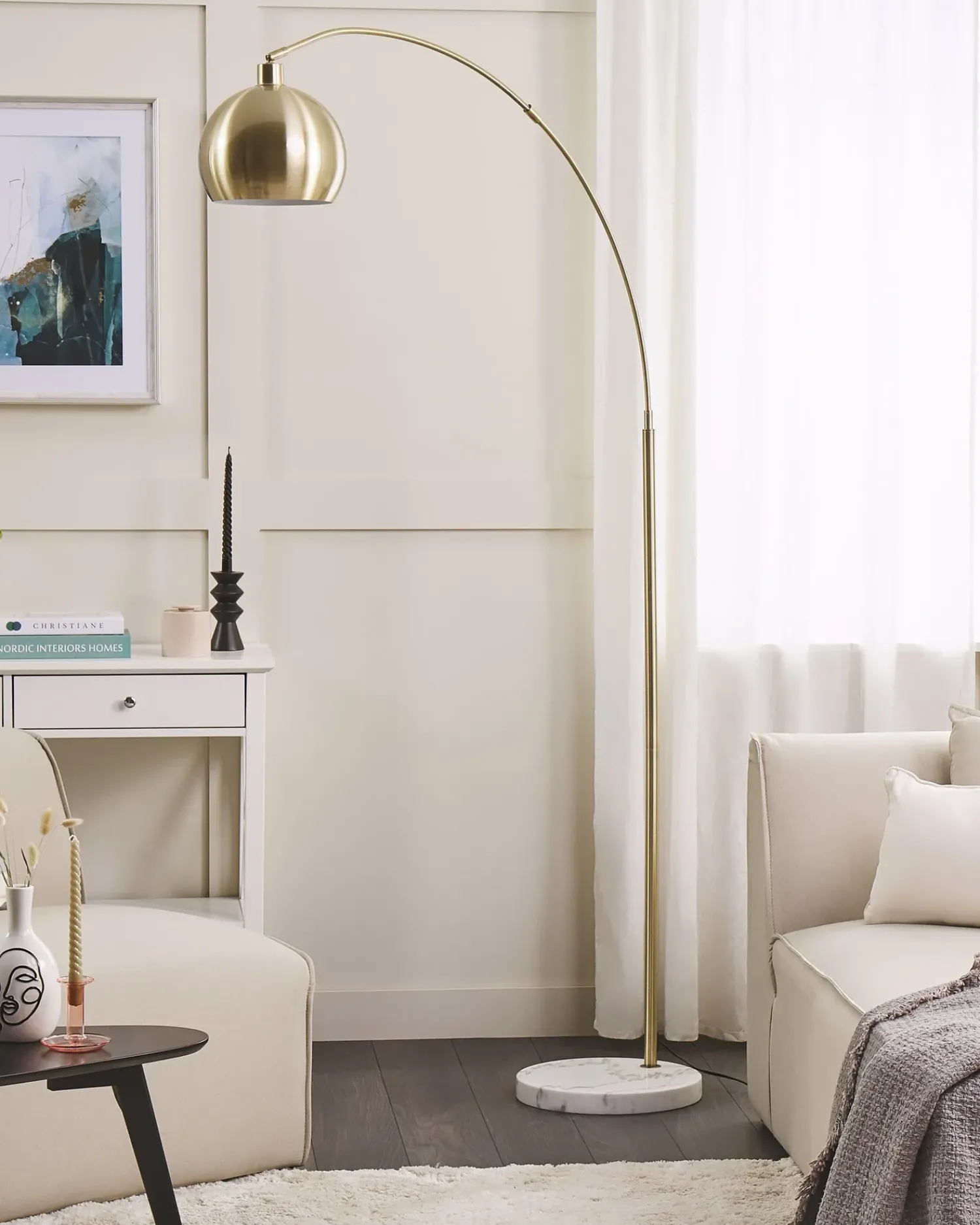 Clearance Beliani Lampada da pavimento PAROO Metallo Ottone