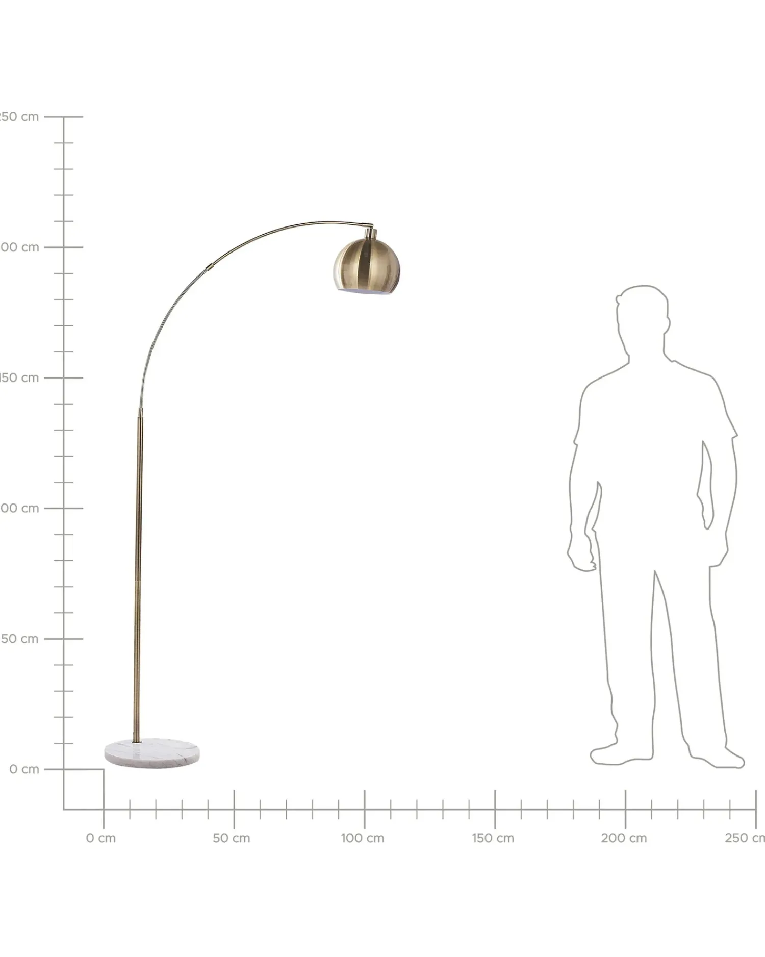 Clearance Beliani Lampada da pavimento PAROO Metallo Ottone