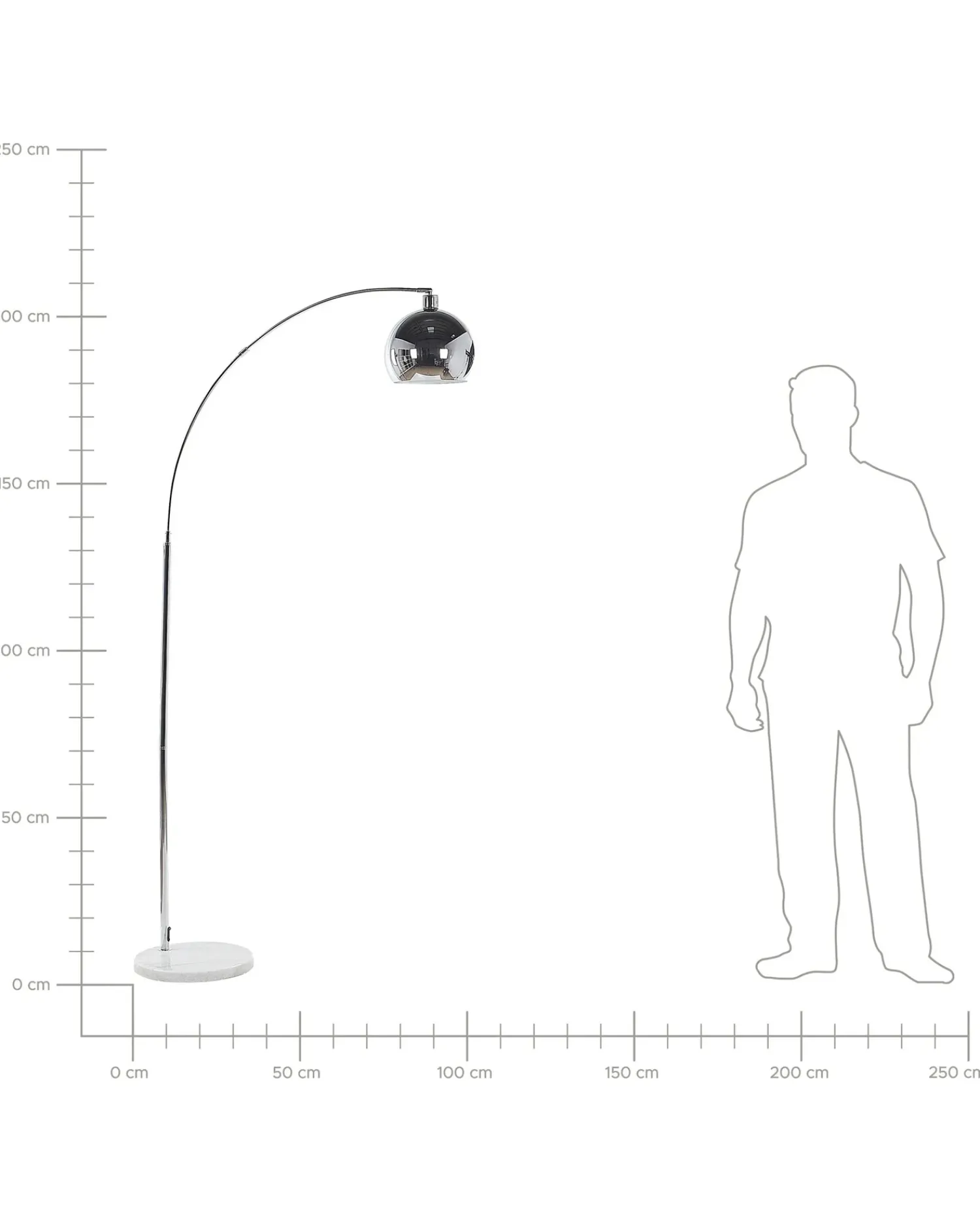 New Beliani Lampada da pavimento PAROO Metallo Argento