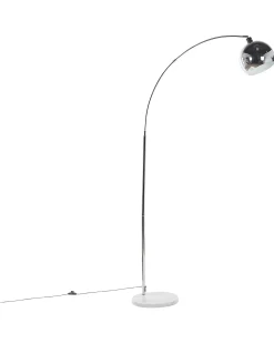 New Beliani Lampada da pavimento PAROO Metallo Argento