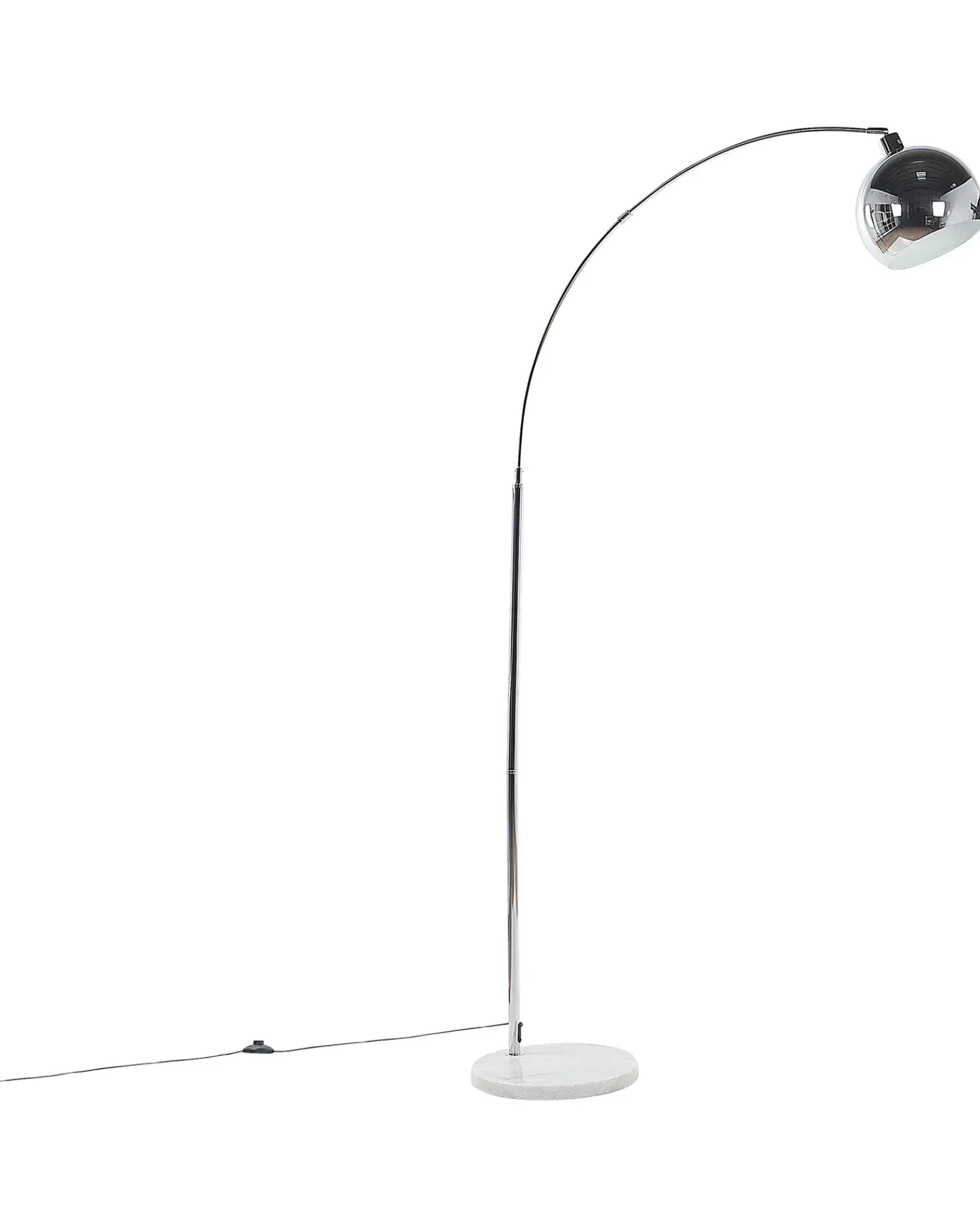 New Beliani Lampada da pavimento PAROO Metallo Argento