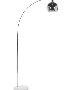 New Beliani Lampada da pavimento PAROO Metallo Argento