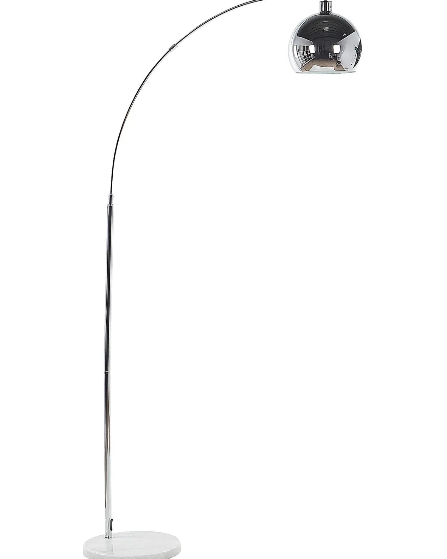 New Beliani Lampada da pavimento PAROO Metallo Argento