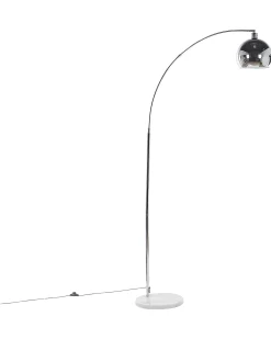 New Beliani Lampada da pavimento PAROO Metallo Argento