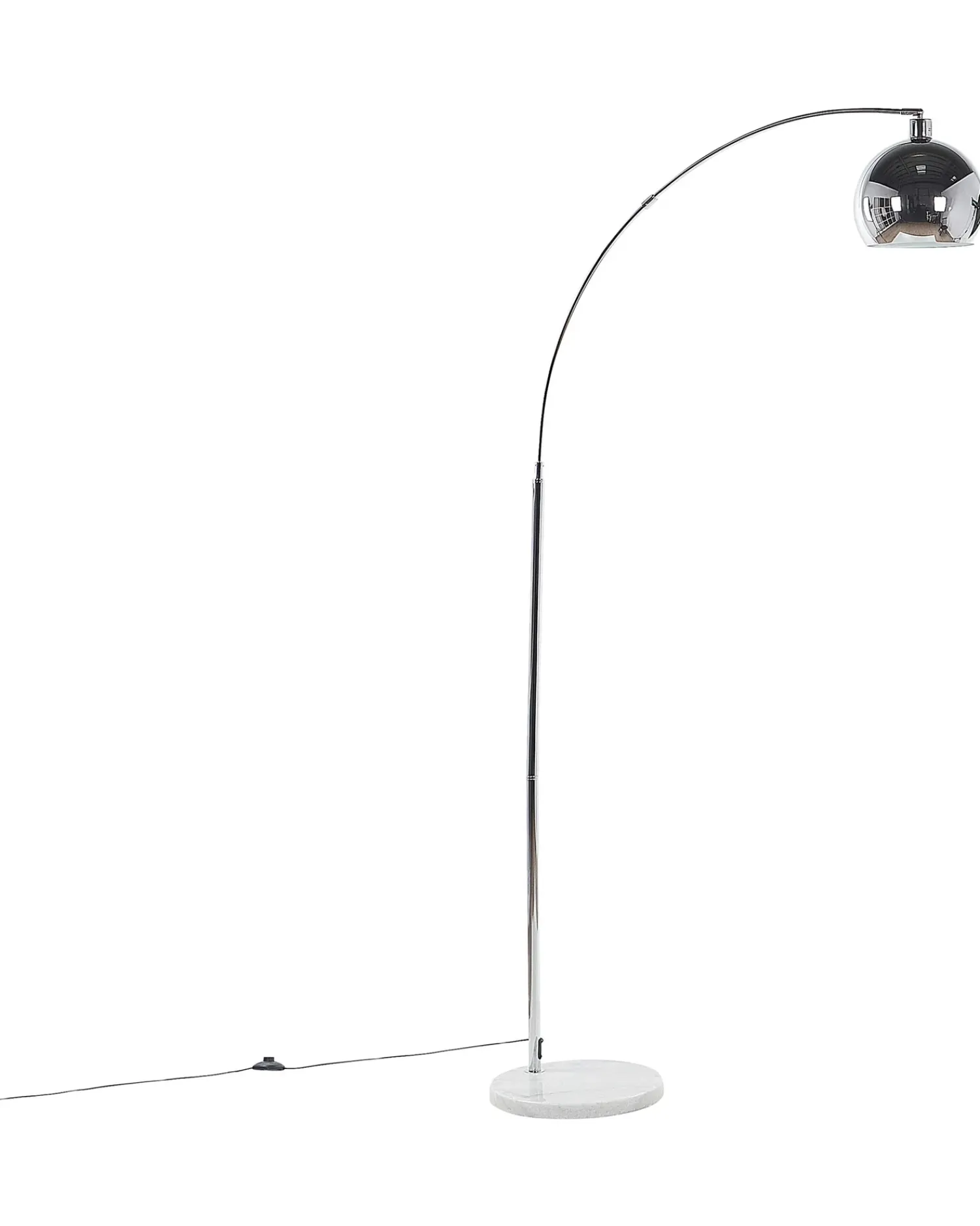 New Beliani Lampada da pavimento PAROO Metallo Argento