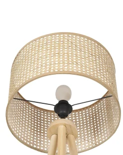 Beliani Lampada da pavimento PENTON Rattan Naturale