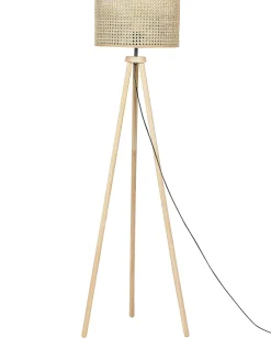 Beliani Lampada da pavimento PENTON Rattan Naturale