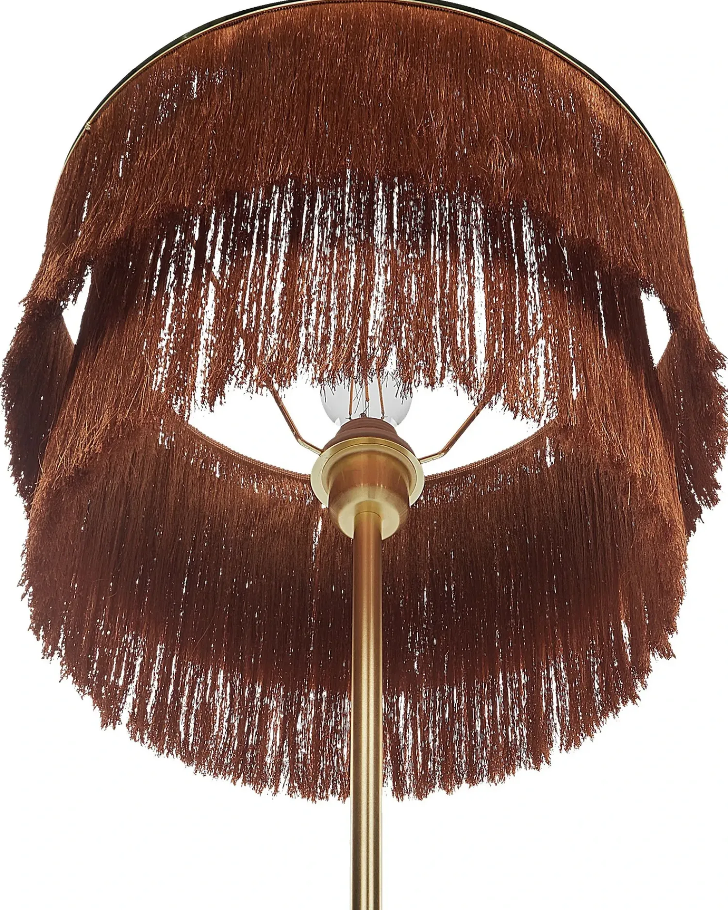 Hot Beliani Lampada da pavimento PERISTERI Metallo Marrone Oro Marrone