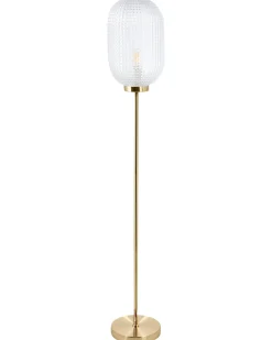 Hot Beliani Lampada da pavimento PORTERO Metallo Oro