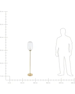 Hot Beliani Lampada da pavimento PORTERO Metallo Oro