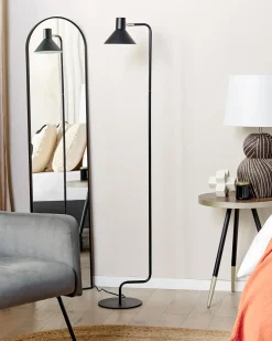 Discount Beliani Lampada da pavimento RIMAVA Regolabile Metallo Nero