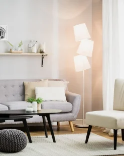 Best Beliani Lampada da pavimento RIO GRANDE Metallo sporco Bianco