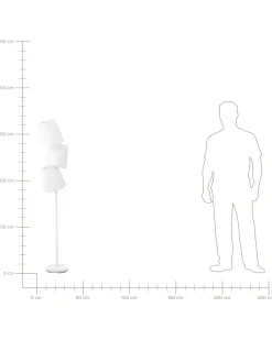 Best Beliani Lampada da pavimento RIO GRANDE Metallo sporco Bianco