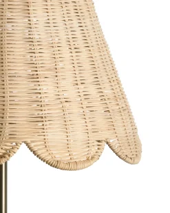 Discount Beliani Lampada da pavimento SALM Rattan Naturale Naturale Ottone