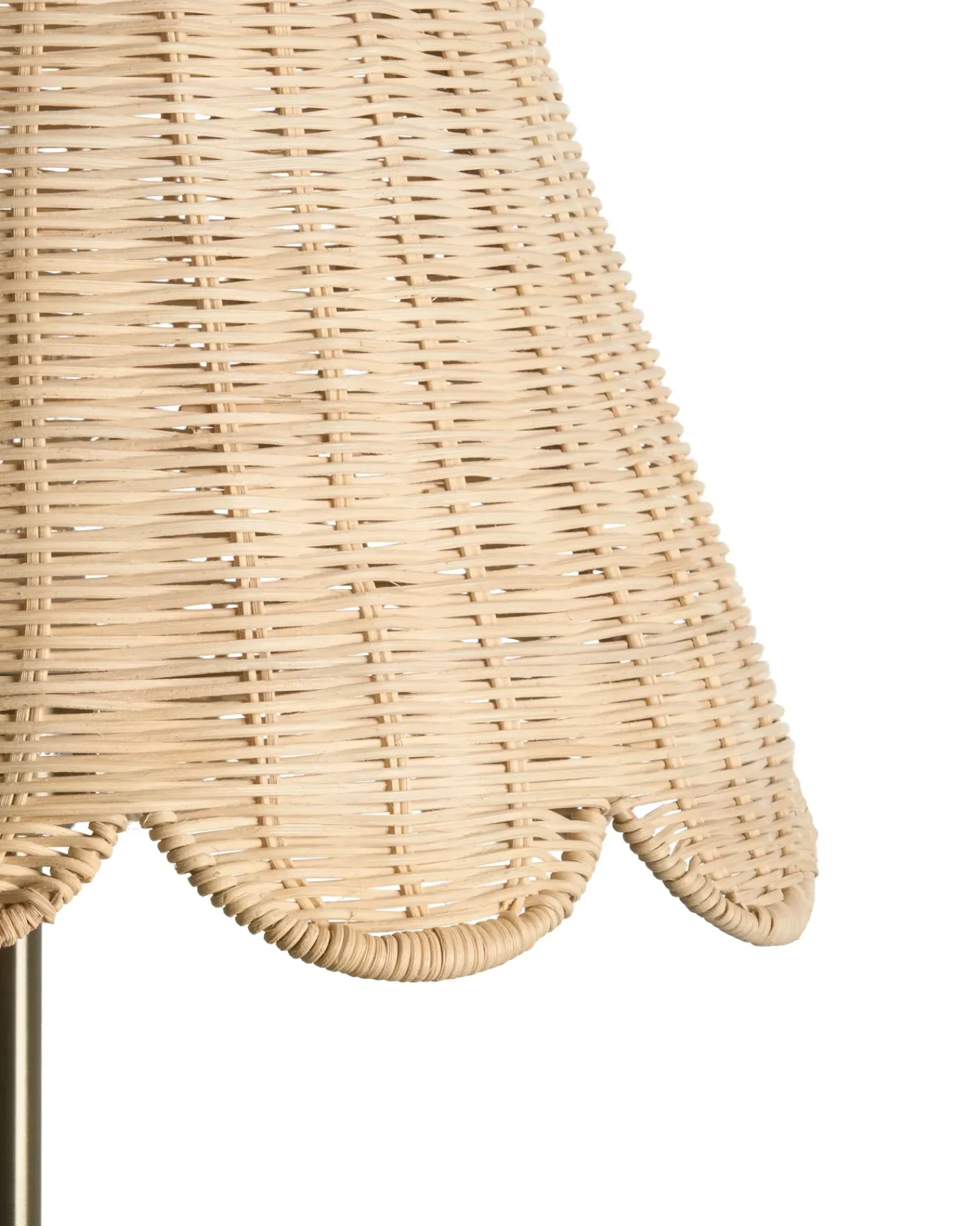 Discount Beliani Lampada da pavimento SALM Rattan Naturale Naturale Ottone