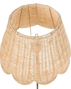 Discount Beliani Lampada da pavimento SALM Rattan Naturale Naturale Ottone