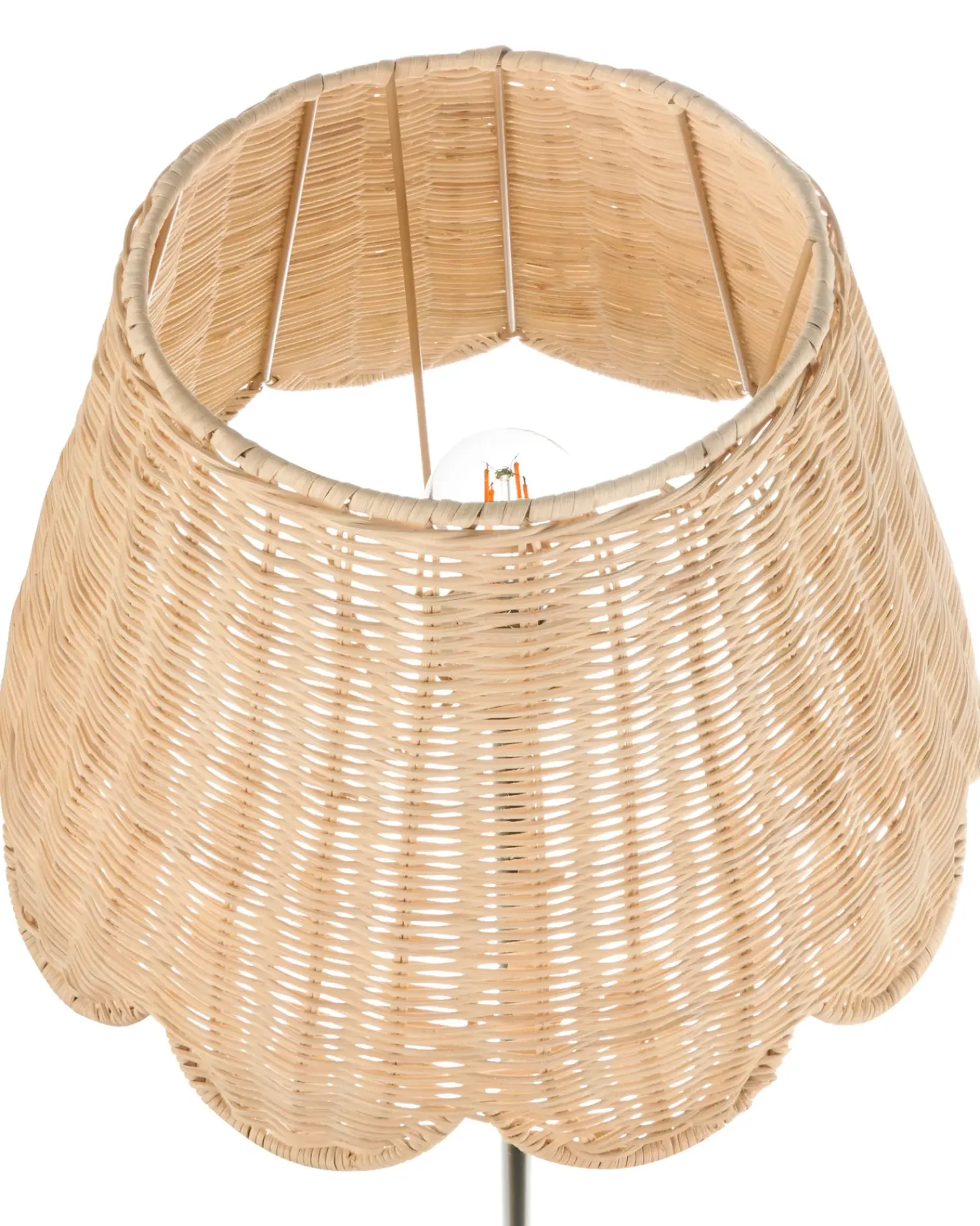 Discount Beliani Lampada da pavimento SALM Rattan Naturale Naturale Ottone