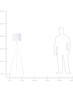 Discount Beliani Lampada da pavimento SAMBRA Metallo Bianco