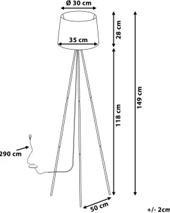 Discount Beliani Lampada da pavimento SAMBRA Metallo Bianco