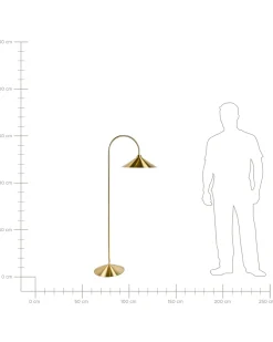 Discount Beliani Lampada da pavimento SAVEGRE Metallo Oro