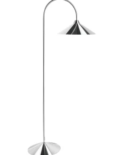 New Beliani Lampada da pavimento SAVEGRE Metallo Argento
