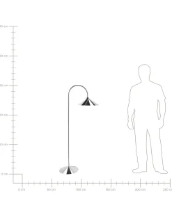 New Beliani Lampada da pavimento SAVEGRE Metallo Argento