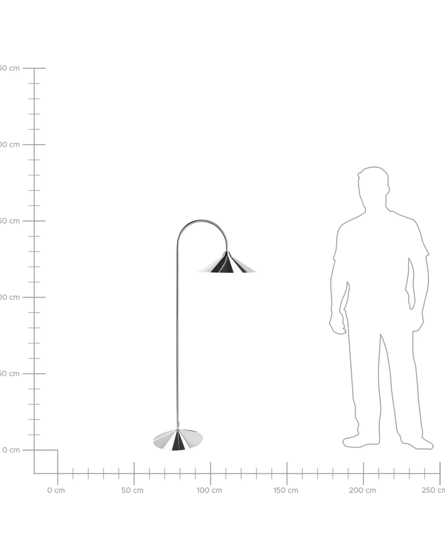 New Beliani Lampada da pavimento SAVEGRE Metallo Argento