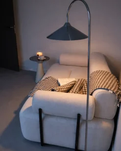 New Beliani Lampada da pavimento SAVEGRE Metallo Argento