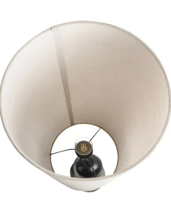 Clearance Beliani Lampada da pavimento SELB Ceramica Nero Beige Nero