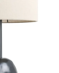 Clearance Beliani Lampada da pavimento SELB Ceramica Nero Beige Nero