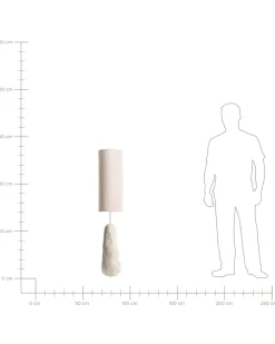 Discount Beliani Lampada da pavimento SELB Ceramica chiaro Beige
