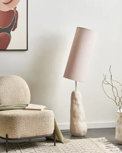 Discount Beliani Lampada da pavimento SELB Ceramica chiaro Beige