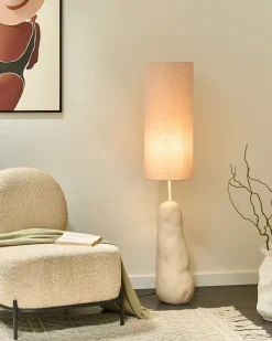 Discount Beliani Lampada da pavimento SELB Ceramica chiaro Beige