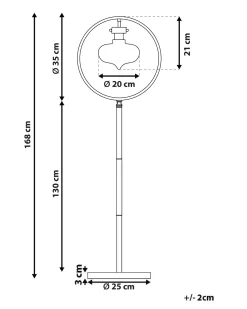 Best Beliani Lampada da pavimento SEVERN Metallo Oro