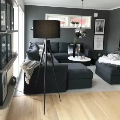 Clearance Beliani Lampada da pavimento STILETTO Metallo Nero