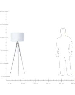 Best Beliani Lampada da pavimento STILETTO Metallo Bianco