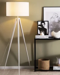 Best Beliani Lampada da pavimento STILETTO Metallo Bianco