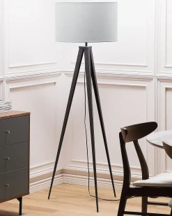 Outlet Beliani Lampada da pavimento STILETTO Metallo Grigio Grigio Nero