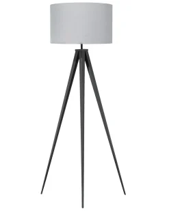 Outlet Beliani Lampada da pavimento STILETTO Metallo Grigio Grigio Nero