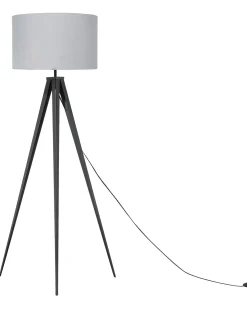 Outlet Beliani Lampada da pavimento STILETTO Metallo Grigio Grigio Nero