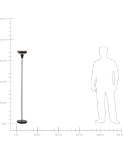 Sale Beliani Lampada da pavimento TALPARO Metallo Argento Argento Nero