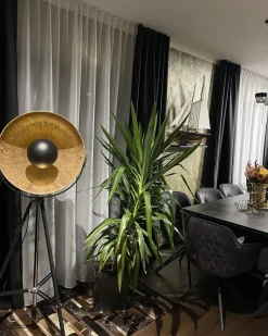 Beliani THAMES Metallo Oro Oro Nero