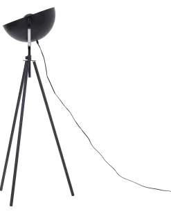 Sale Beliani Lampada da pavimento THAMES Metallo Nero Oro Nero