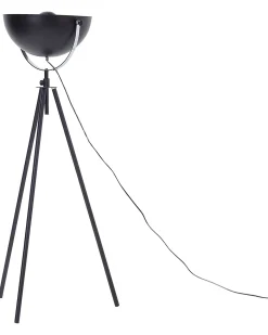 Sale Beliani Lampada da pavimento THAMES Metallo Nero Oro Nero