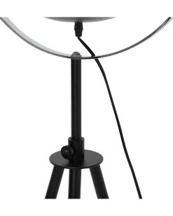 Sale Beliani Lampada da pavimento THAMES Metallo Nero Oro Nero