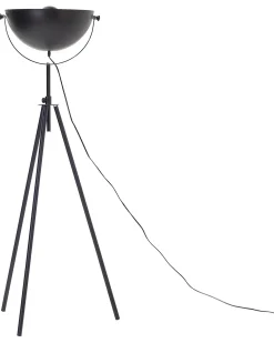 Sale Beliani Lampada da pavimento THAMES Metallo Nero Oro Nero
