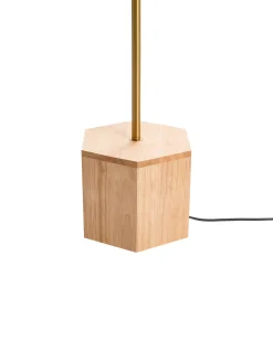 Discount Beliani Lampada da pavimento UMGUZA Metallo Oro Naturale Nero